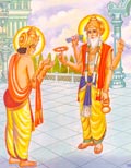 Providing Sudarshan Chakra to Vishnu
